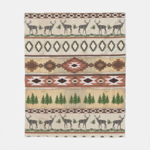 Manta Polar Cazando ciervos, cabaña de montaña rusa, tribu occ