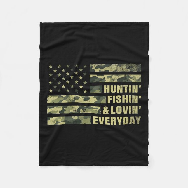 Manta Polar Cazando Pescando Amantes Todos Los Días Camo Ameri (Anverso)