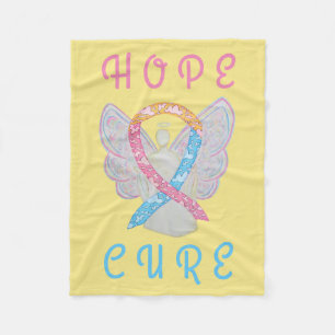 Manta Polar CDH Awareness Ribbon Angel Soft Fleece Blankets