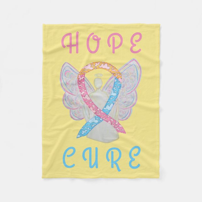 Manta Polar CDH Awareness Ribbon Angel Soft Fleece Blankets (Anverso)