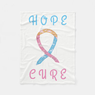 Manta Polar CDH Awareness Ribbon Personalizado Blanda Fleece B