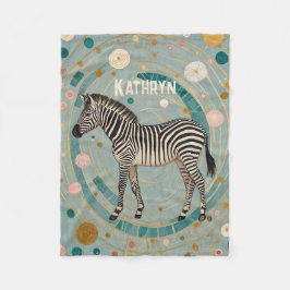 Manta Polar Cebra caprichosa personalizada