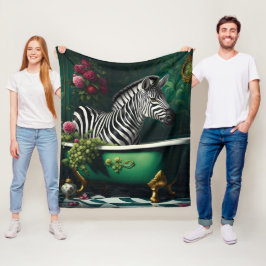 Manta Polar Cebra en una bañera