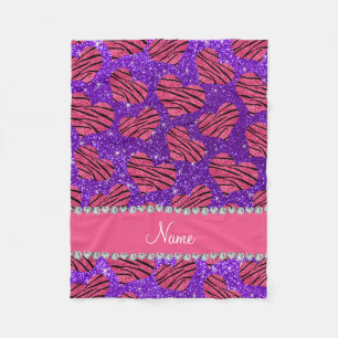 Manta Polar Cebra púrpura del purpurina del añil rosado