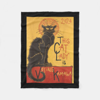 Manta Polar Cédula del gato Kamala Le Chat Noir célebre