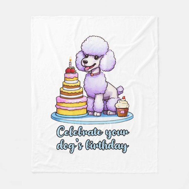 Manta Polar Celebra el cumpleaños de tu perro (Anverso)