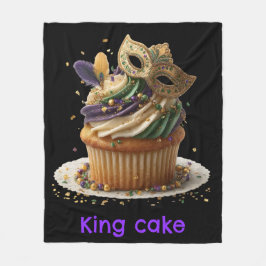 Manta Polar Celebración de Cupcake Mascarado de Mardi Gras