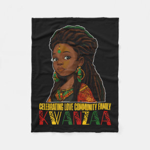 Manta Polar Celebrando los principios de Kwanzaa Kinara para l