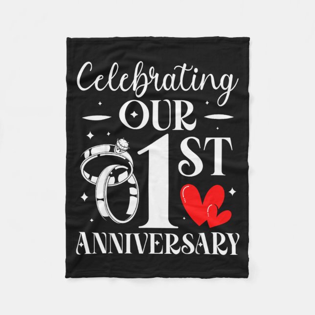 Manta Polar Celebrating Our 1st Wedding Anniversary 1 Year Of  (Anverso)