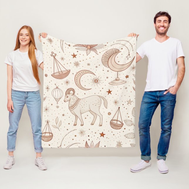 Manta Polar Celestial Botanical Pattern (1) (In situ)