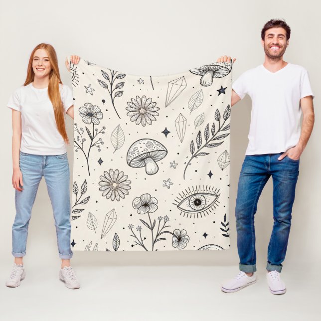 Manta Polar Celestial Botanical Pattern (3) (In situ)