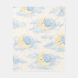 Manta Polar Celestial Moon Baby Fleece Blanket Soft Nursery