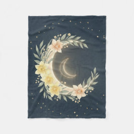 Manta Polar Celestial Moon & Daffodil Baby Fleece Blanket