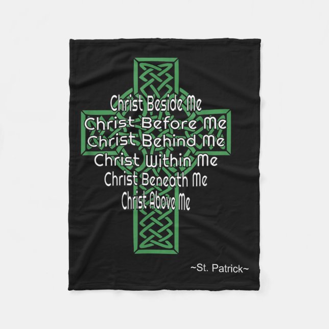 Manta Polar Celtic Cross Shirt St Patrick's Prayer Christian  (Anverso)