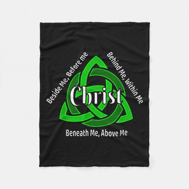 Manta Polar Celtic Trinity Kno St Patricks Prayer Christian  (Anverso)