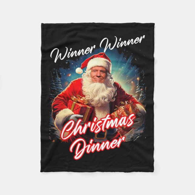 Manta Polar Cena de Navidades ganadores - Presidente Trump (Anverso)