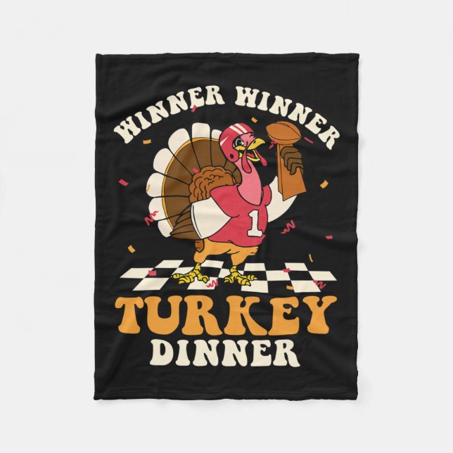 Manta Polar Cena Turca De Fútbol De Otoño De Acción De Gracias (Anverso)