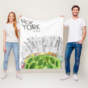Manta Polar Central Park y collage de New York City