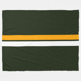 Manta Polar Centro Amarillo Blanco Deslucido Tiras En Verde Fo