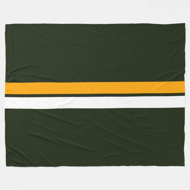 Manta Polar Centro Amarillo Blanco Deslucido Tiras En Verde Fo (Frente (Horizontal))