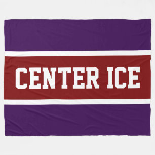 Manta Polar CENTRO DE HIELO Deep Purple Rojo Blanco Rayas de H