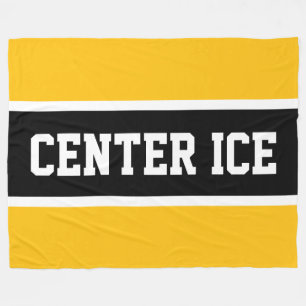 Manta Polar CENTRO DE HIELO Negranjas Amarillo Naranja Rayas N
