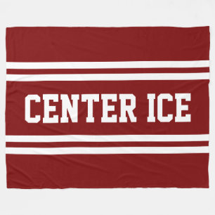 Manta Polar CENTRO DE HIELO Rayas de carreras de texto vintage
