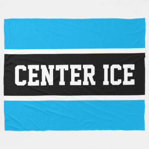 Manta Polar CENTRO HIELO Deportivo Azul Azure Blanco Negro Ray