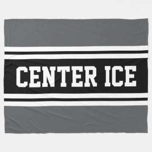 Manta Polar CENTRO HIELO Sporty Gris Negro Blanco Rayas de Hoc
