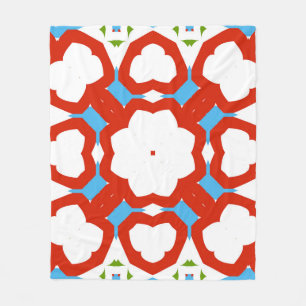 Manta Polar Cerámica de talavera mexicana antigua. Diseño gráf