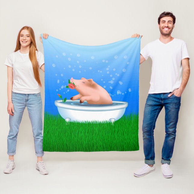 Manta Polar Cerdo con baño (In situ)