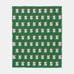 Manta Polar Cerdo de Guinea marrón y blanca navidades