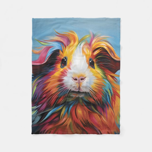 Manta Polar Cerdo de Guinea vibrante (Anverso)