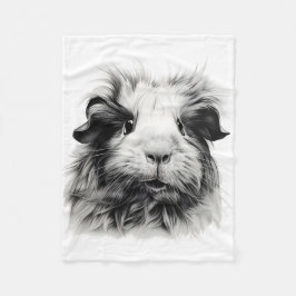 Manta Polar Cerdo monocromo de Guinea