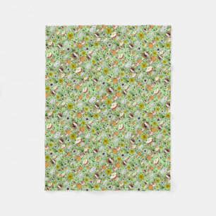 Manta Polar Cerdos de Guinea en verde