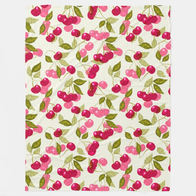 Manta Polar Cereza roja madura. (Anverso)