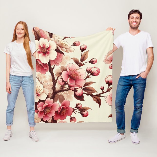 Manta Polar Cerezo en flor (In situ)