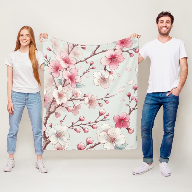 Manta Polar Cerezo en flor (In situ)