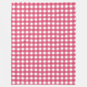 Manta Polar Cerise gingham