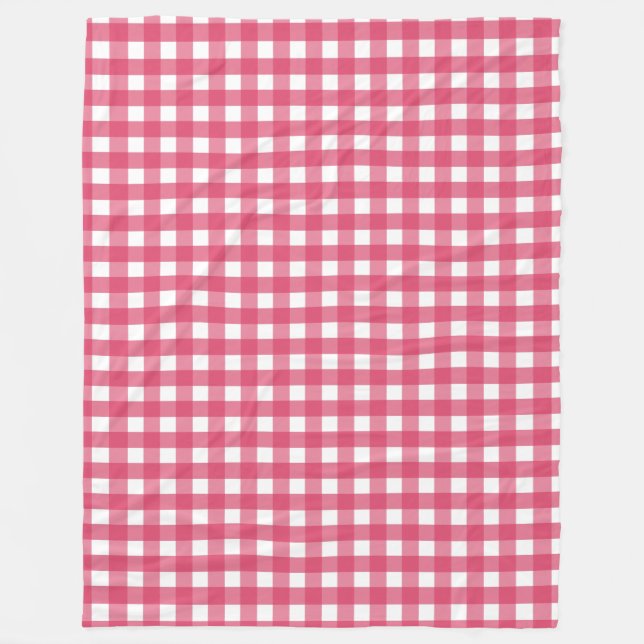 Manta Polar Cerise gingham (Anverso)