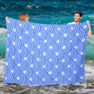 Manta Polar Cerulean Scales Fleece Blanket