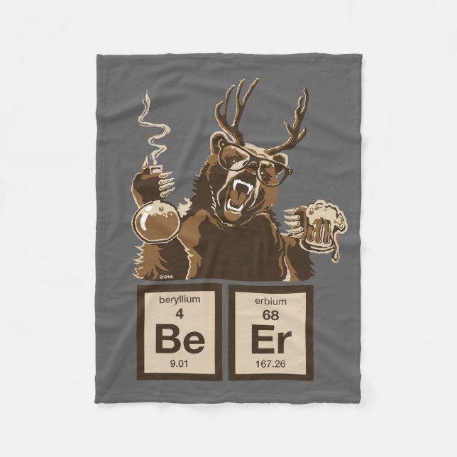 Manta Polar Cerveza descubierta oso de la química (Anverso)