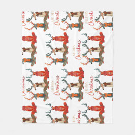 Manta Polar Cerveza. Navidades venados en escarbas. Modo festi