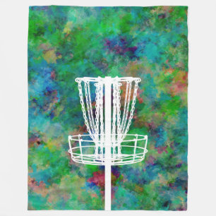 Manta Polar Cesta de golf en disco colorido