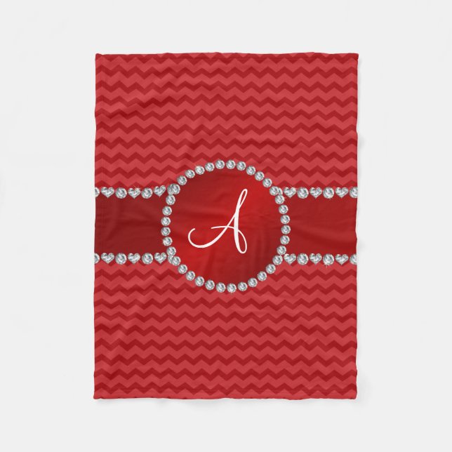 Manta Polar Cevras rojas monogramadas (Anverso)