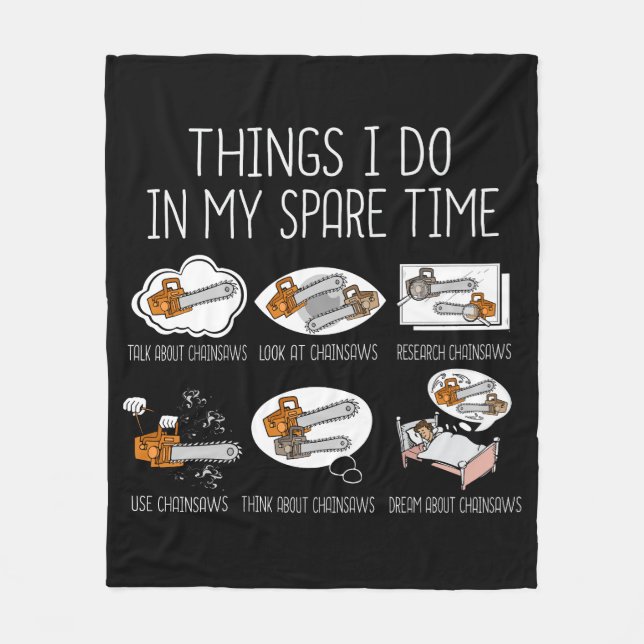 Manta Polar Chainsaw Gift Men Woodworker Lumberjack Arborist (Anverso)