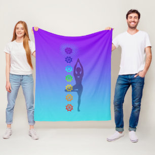 Manta Polar Chakra Tree Pose - Cosecha espiritual del yoga