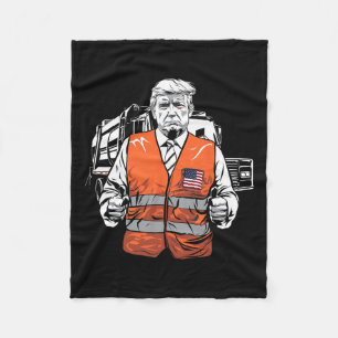 Manta Polar Chaleco de Camión de Basura Trump