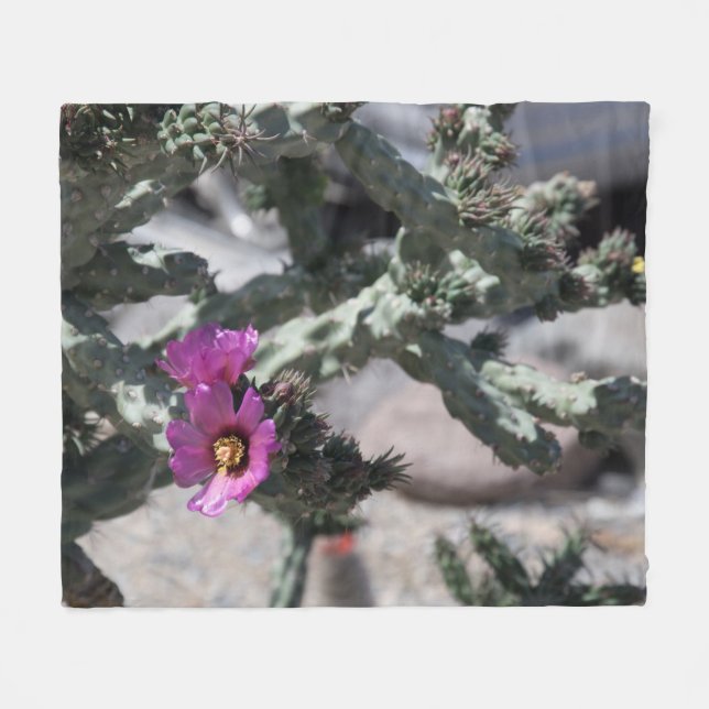 Manta Polar Challa Cactus en floración (Frente (Horizontal))