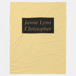 Manta Polar Champagne con nombres de parejas de oro